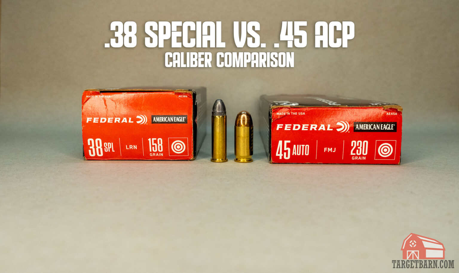 .38 Special vs. .45 ACP Caliber Comparison - The Broad Side